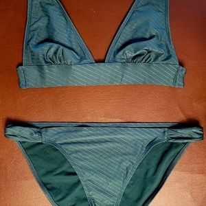 Dark green bikini.